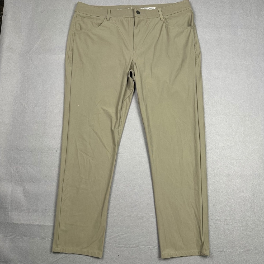 johnnie-O Prep-Formance Pants Light Khaki Mens 38x30 JMPA1450 Golf Chino